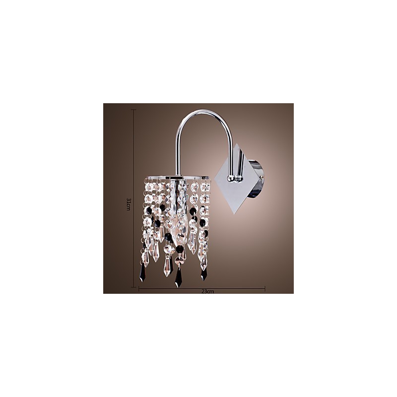 Aplique de pared con elegante gota de cristal
