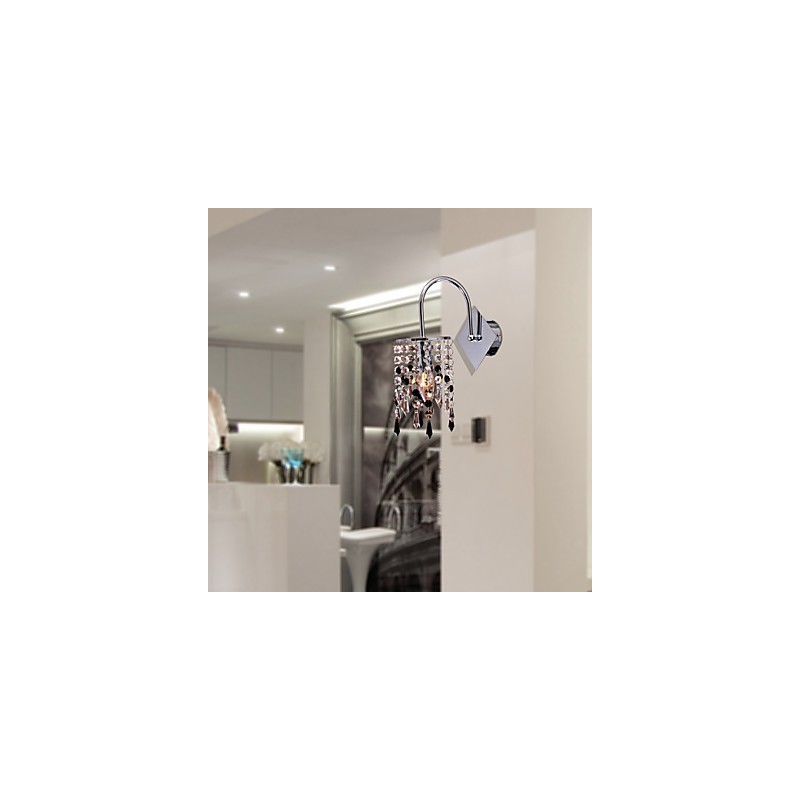 Aplique de pared con elegante gota de cristal