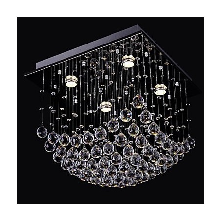 Elegante lámpara de araña de cristal china de 4 luces con montaje empotrado Elegante lámpara de araña de cristal china de 4 luces con montaje empotrado
