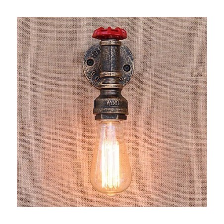 Lámpara de pared pequeña decorativa con pipa de agua sencilla y nostálgica Lámpara de pared pequeña decorativa con pipa de agua sencilla y nostálgica
