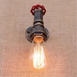 Lámpara de pared pequeña decorativa con pipa de agua sencilla y nostálgica