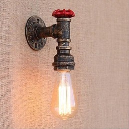 Lámpara de pared pequeña decorativa con pipa de agua sencilla y nostálgica
