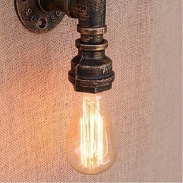 Lámpara de pared pequeña decorativa con pipa de agua sencilla y nostálgica