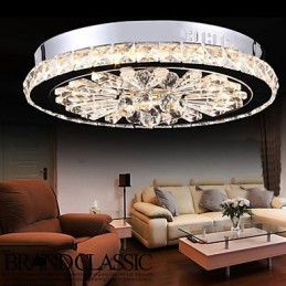 Lámpara de cristal empotrada moderna y contemporánea para sala de estar, cama, comedor, niños, metal