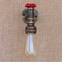 Lámpara de pared pequeña decorativa con pipa de agua sencilla y nostálgica