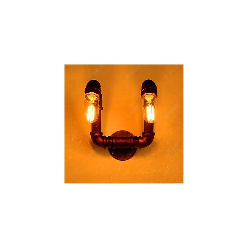 Lámpara de pared estilo americano con forma de barra Xiang para dormitorio, pasillo, tubería de agua, lámpara de pared de hierro industrial retro