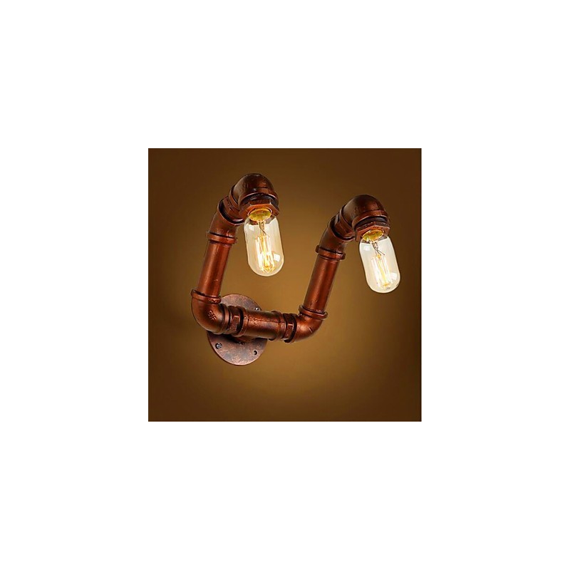 Lámpara de pared estilo americano con forma de barra Xiang para dormitorio, pasillo, tubería de agua, lámpara de pared de hierro industrial retro