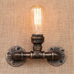 Lámpara de pared pequeña decorativa con pipa de agua sencilla y nostálgica