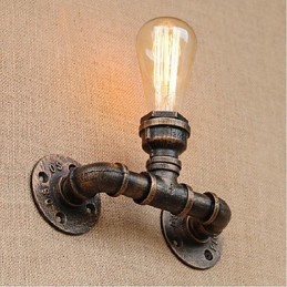 Lámpara de pared pequeña decorativa con pipa de agua sencilla y nostálgica