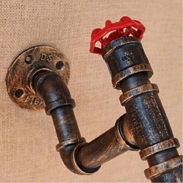 Lámpara de pared pequeña decorativa con pipa de agua sencilla y nostálgica