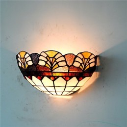 Lámparas de pared estilo retro campestre con pantalla de cristal para sala de estar, dormitorio, restaurante, cafetería, bar, apliques de pared