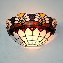 Lámparas de pared estilo retro campestre con pantalla de cristal para sala de estar, dormitorio, restaurante, cafetería, bar, apliques de pared