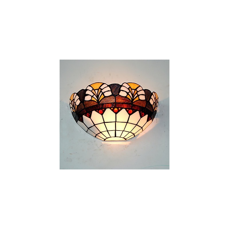 Lámparas de pared estilo retro campestre con pantalla de cristal para sala de estar, dormitorio, restaurante, cafetería, bar, apliques de pared