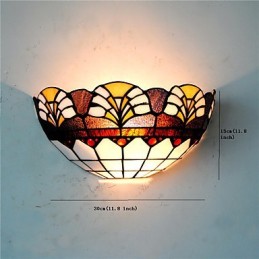 Lámparas de pared estilo retro campestre con pantalla de cristal para sala de estar, dormitorio, restaurante, cafetería, bar, apliques de pared