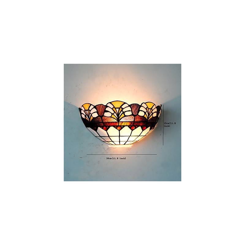 Lámparas de pared estilo retro campestre con pantalla de cristal para sala de estar, dormitorio, restaurante, cafetería, bar, apliques de pared