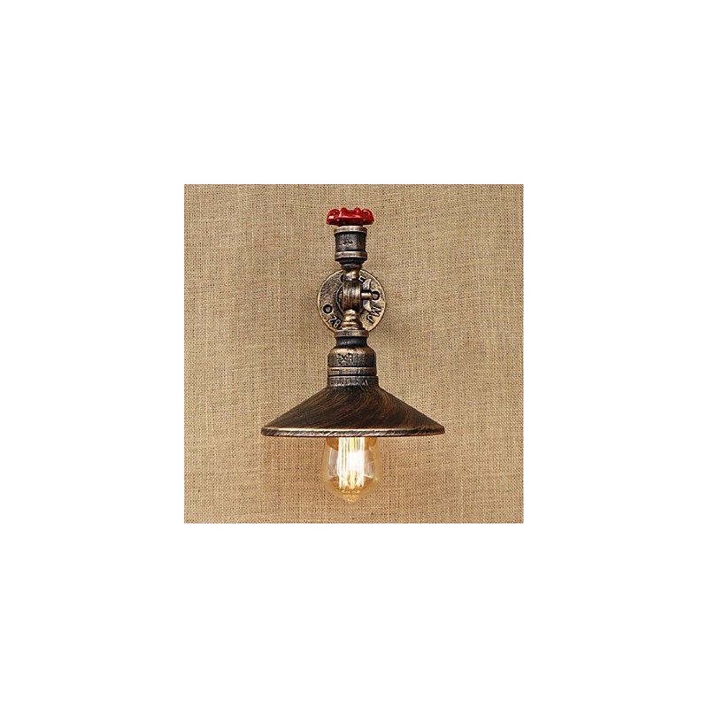 Apliques de pared con luz ambiental de estilo rústico tipo cabaña.