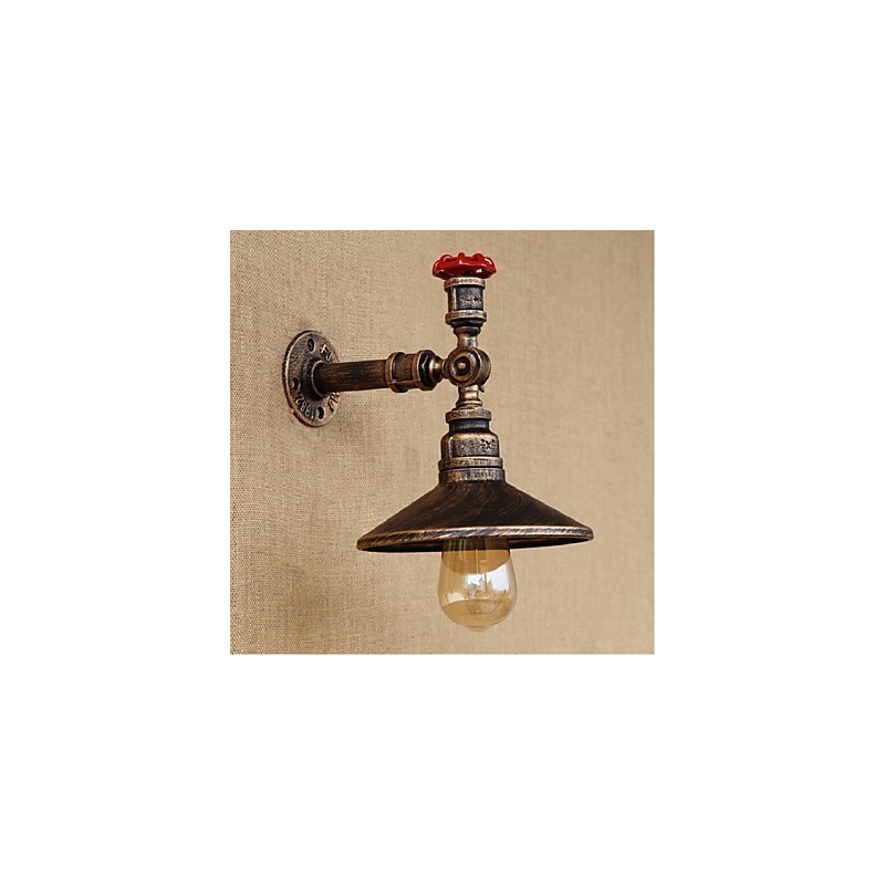 Apliques de pared con luz ambiental de estilo rústico tipo cabaña.