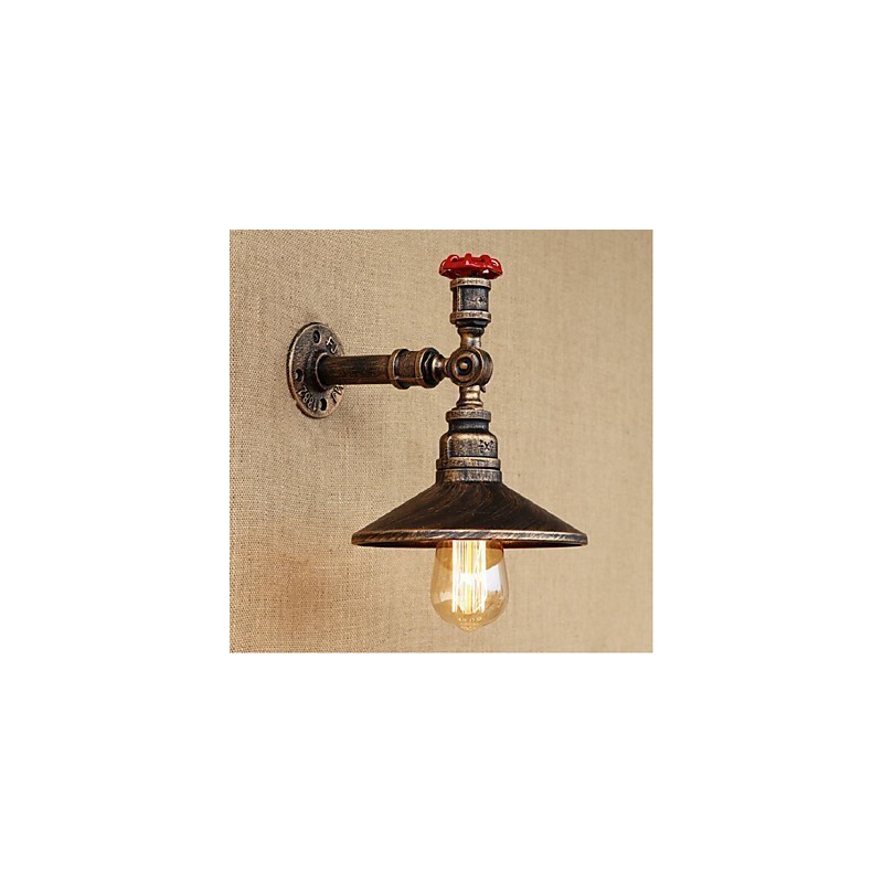 Apliques de pared con luz ambiental de estilo rústico tipo cabaña.