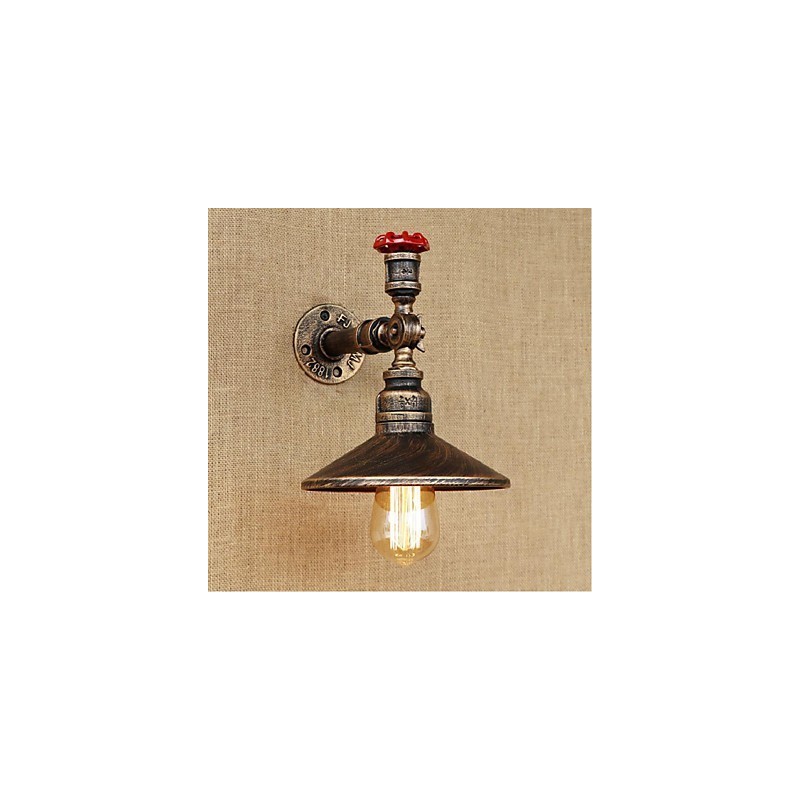 Apliques de pared con luz ambiental de estilo rústico tipo cabaña.