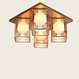 Lámparas de techo de hierro de estilo chino que crean un ambiente de iluminación.