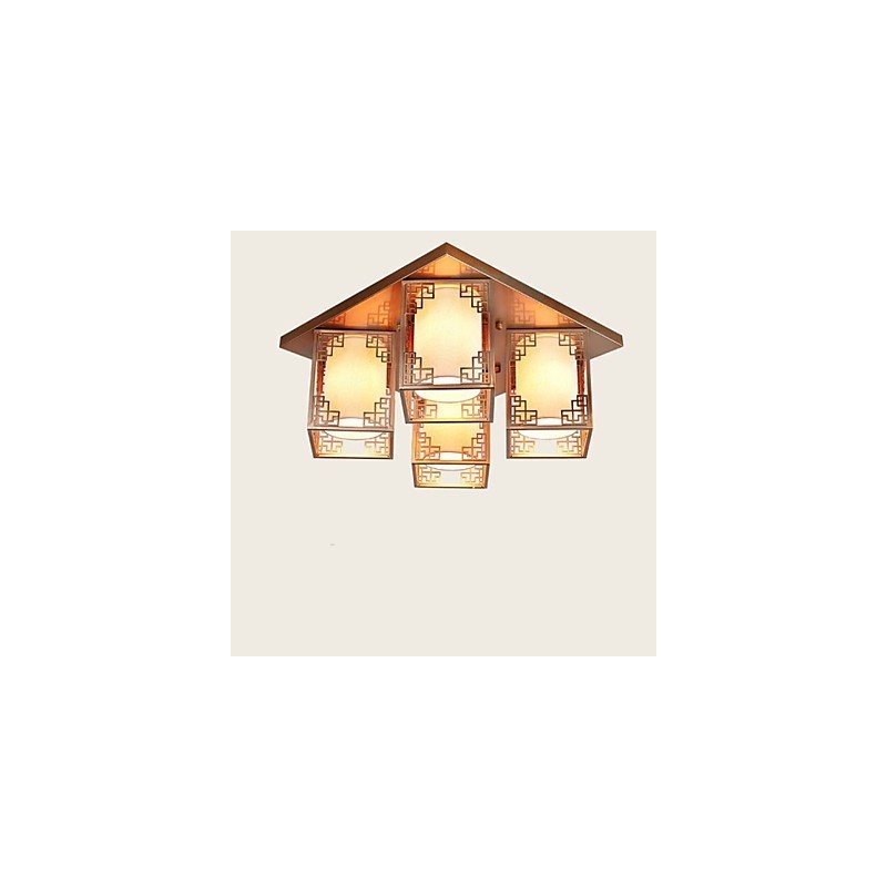 Lámparas de techo de hierro de estilo chino que crean un ambiente de iluminación.