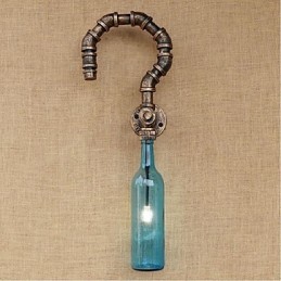 Lámpara de pared con diseño de botella de agua estilo viento industrial creativo de estilo retro americano