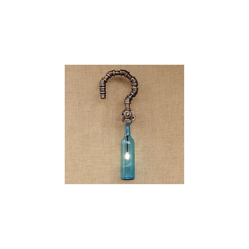 Lámpara de pared con diseño de botella de agua estilo viento industrial creativo de estilo retro americano
