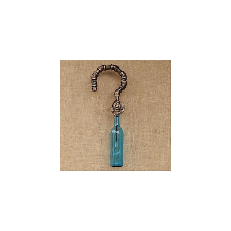Lámpara de pared con diseño de botella de agua estilo viento industrial creativo de estilo retro americano