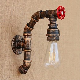 Aplique de pared de latón antiguo estilo rústico Lodge para iluminación ambiental.