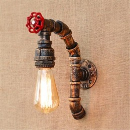Aplique de pared de latón antiguo estilo rústico Lodge para iluminación ambiental.