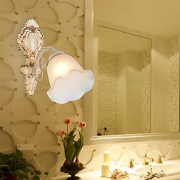 Apliques de pared con iluminación ascendente de estilo mini con pintura campestre