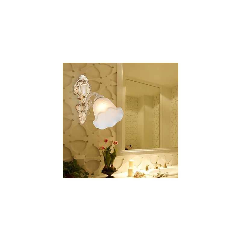 Apliques de pared con iluminación ascendente de estilo mini con pintura campestre