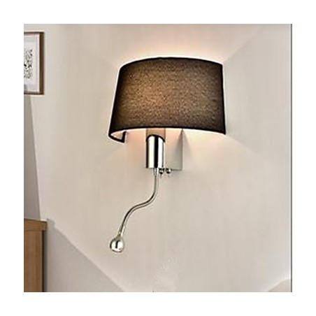 Lámpara de tela para pasillo de habitación de hotel, lámpara de noche con interruptor americano