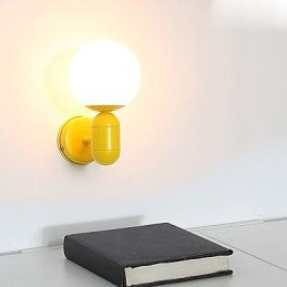 Apliques de pared con iluminación ascendente y protección ocular de estilo mini con pintura contemporánea moderna