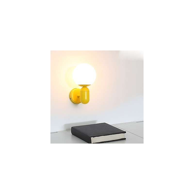 Apliques de pared con iluminación ascendente y protección ocular de estilo mini con pintura contemporánea moderna