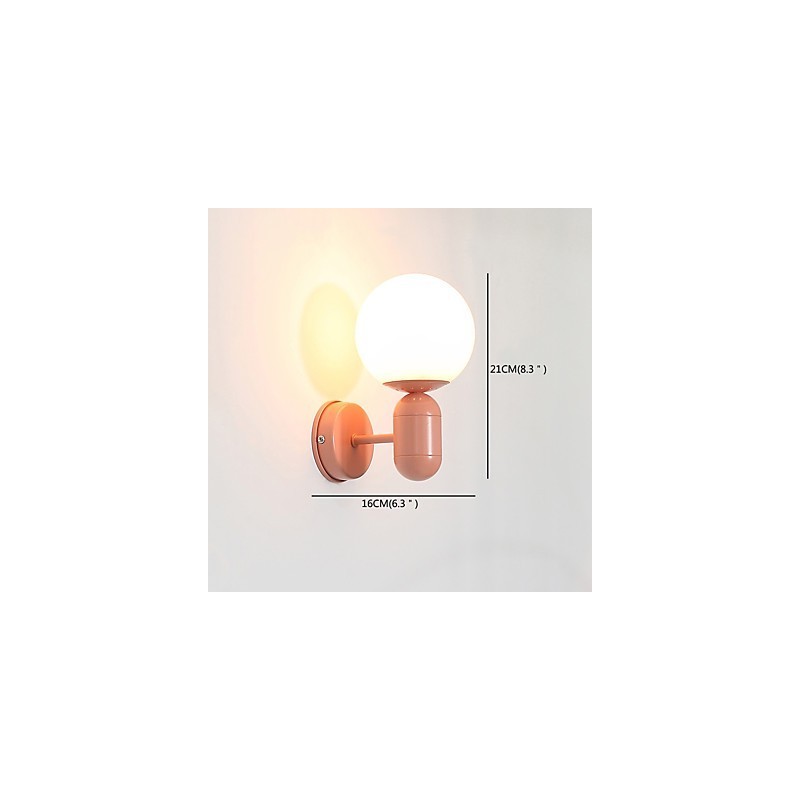 Apliques de pared con iluminación ascendente y protección ocular de estilo mini con pintura contemporánea moderna