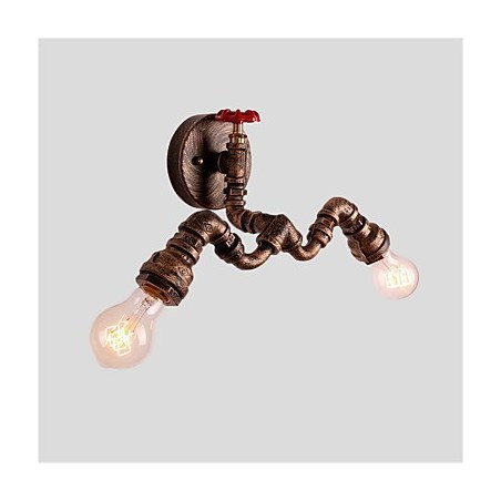 Lámparas de pared de tubo industriales vintage, luces creativas, iluminación decorativa para restaurante, cafetería y bar, con acabado pintado de 2 luces. Lámparas de pared de tubo industriales vintage, luces creativas, iluminación decorativa para restaurante, cafetería y bar, con acabado pintado de 2 luces.
