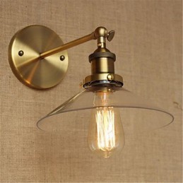 Lámpara de pared de estilo moderno, contemporáneo, estilo campestre, retro, de latón antiguo, ideal para iluminación ambiental de estilo mini.