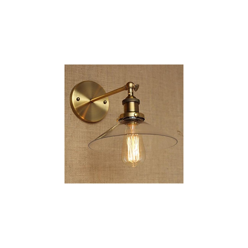 Lámpara de pared de estilo moderno, contemporáneo, estilo campestre, retro, de latón antiguo, ideal para iluminación ambiental de estilo mini.