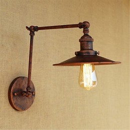 Lámpara de techo con luz ambiental de brazo oscilante estilo mini estilo cabaña rústica estilo retro