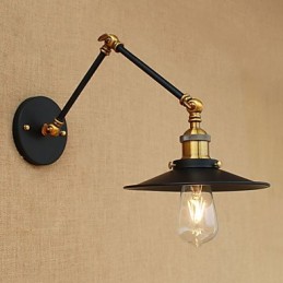 Aplique de pared de latón vintage industrial, lámpara de pared, iluminación para el hogar, decoración de interiores, aplique de pared