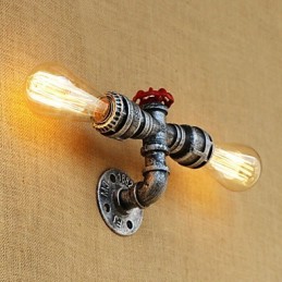 Aplique de pared con luz ambiental estilo mini con pintura retro campestre