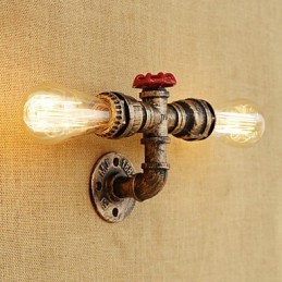 Aplique de pared con luz ambiental estilo mini con pintura retro campestre