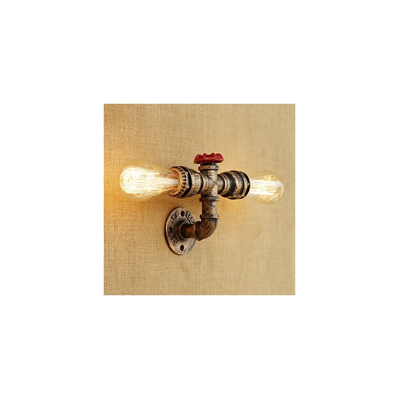 Aplique de pared con luz ambiental estilo mini con pintura retro campestre