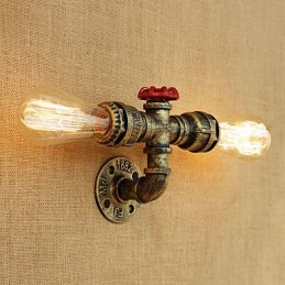 Aplique de pared con luz ambiental estilo mini con pintura retro campestre
