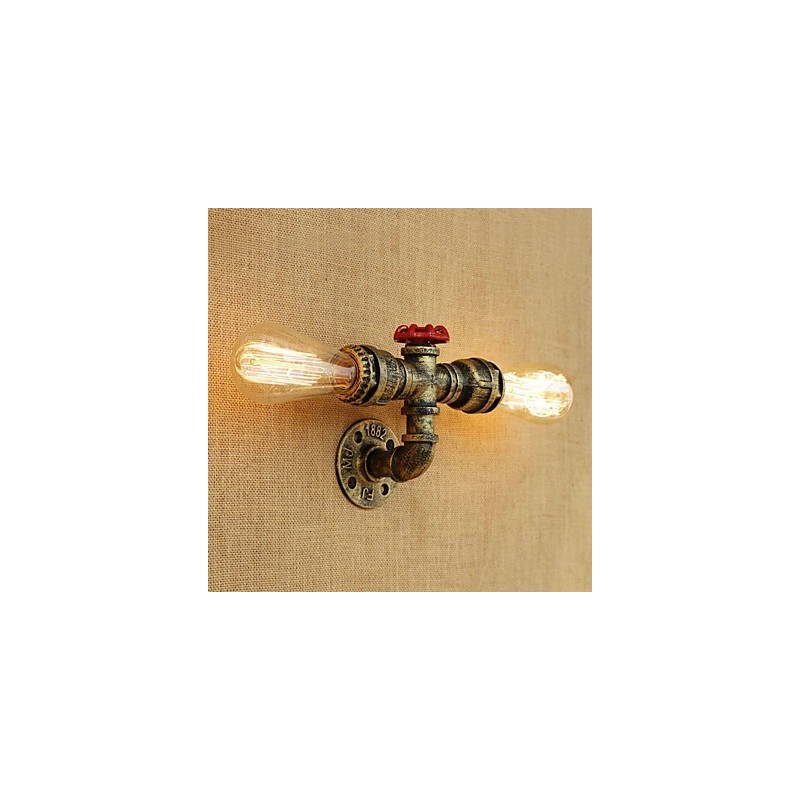 Aplique de pared con luz ambiental estilo mini con pintura retro campestre