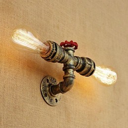 Aplique de pared con luz ambiental estilo mini con pintura retro campestre