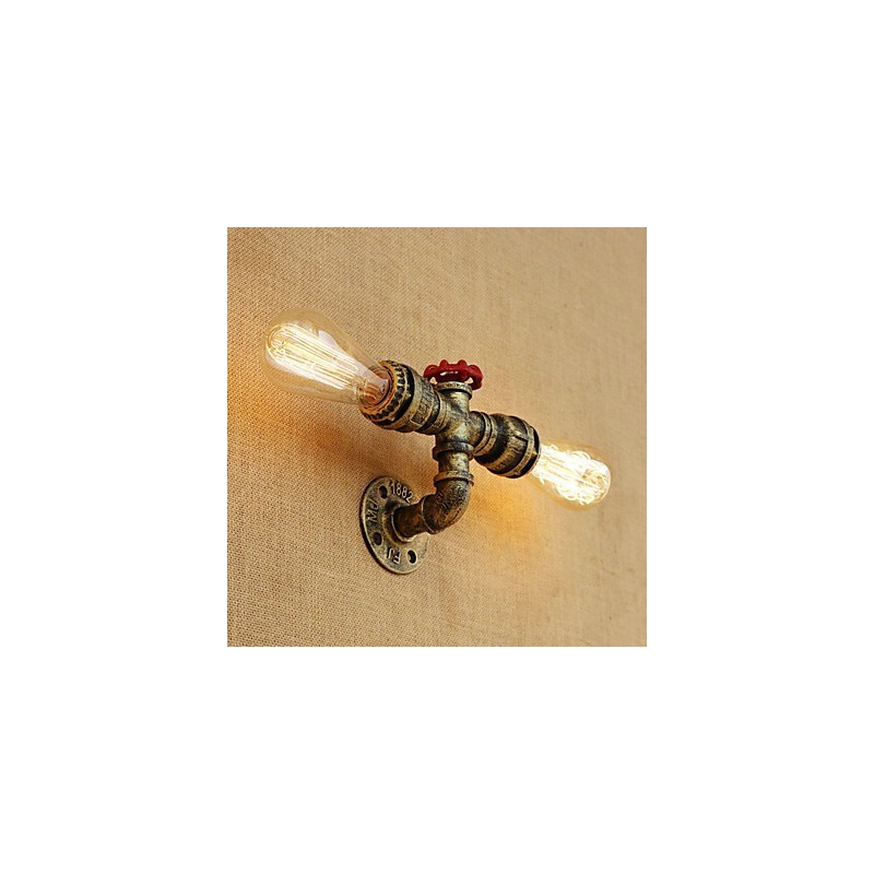Aplique de pared con luz ambiental estilo mini con pintura retro campestre