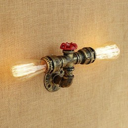 Aplique de pared con luz ambiental estilo mini con pintura retro campestre