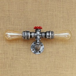 Aplique de pared con luz ambiental estilo mini con pintura retro campestre